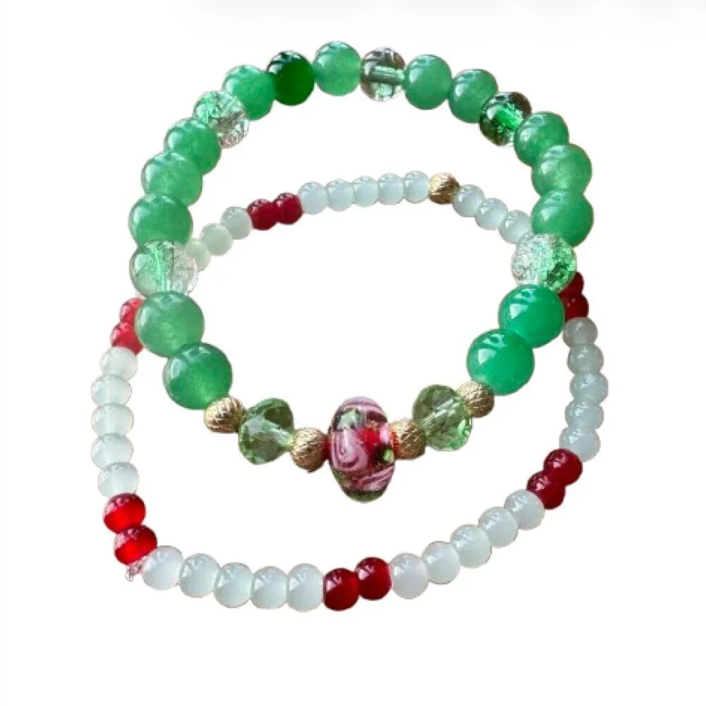 Set of two Women's Stretch Bracelets 7.5